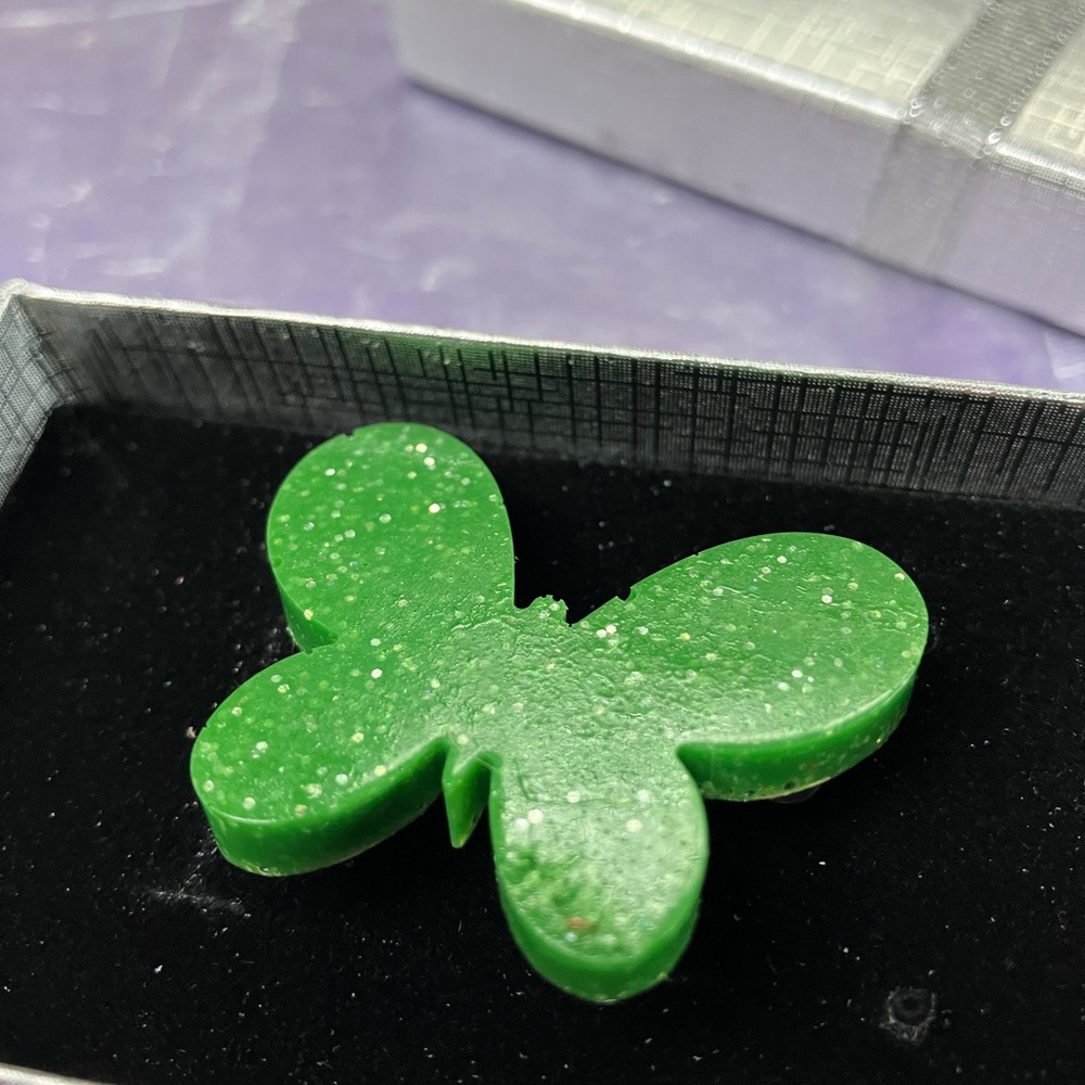 Handmade resin butterfly brooch